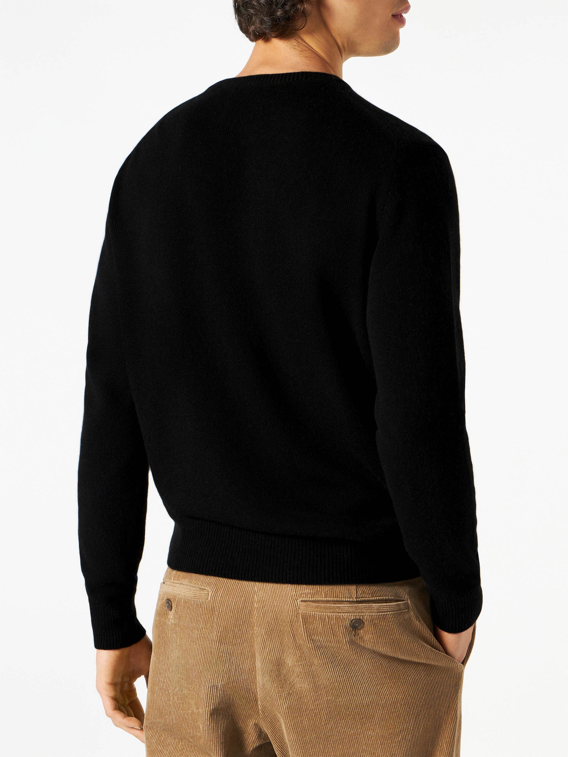 Man black sweater with lettering - MC2 Saint Barth