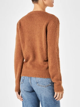 Woman brown brushed sweater with embroidery - MC2 Saint Barth