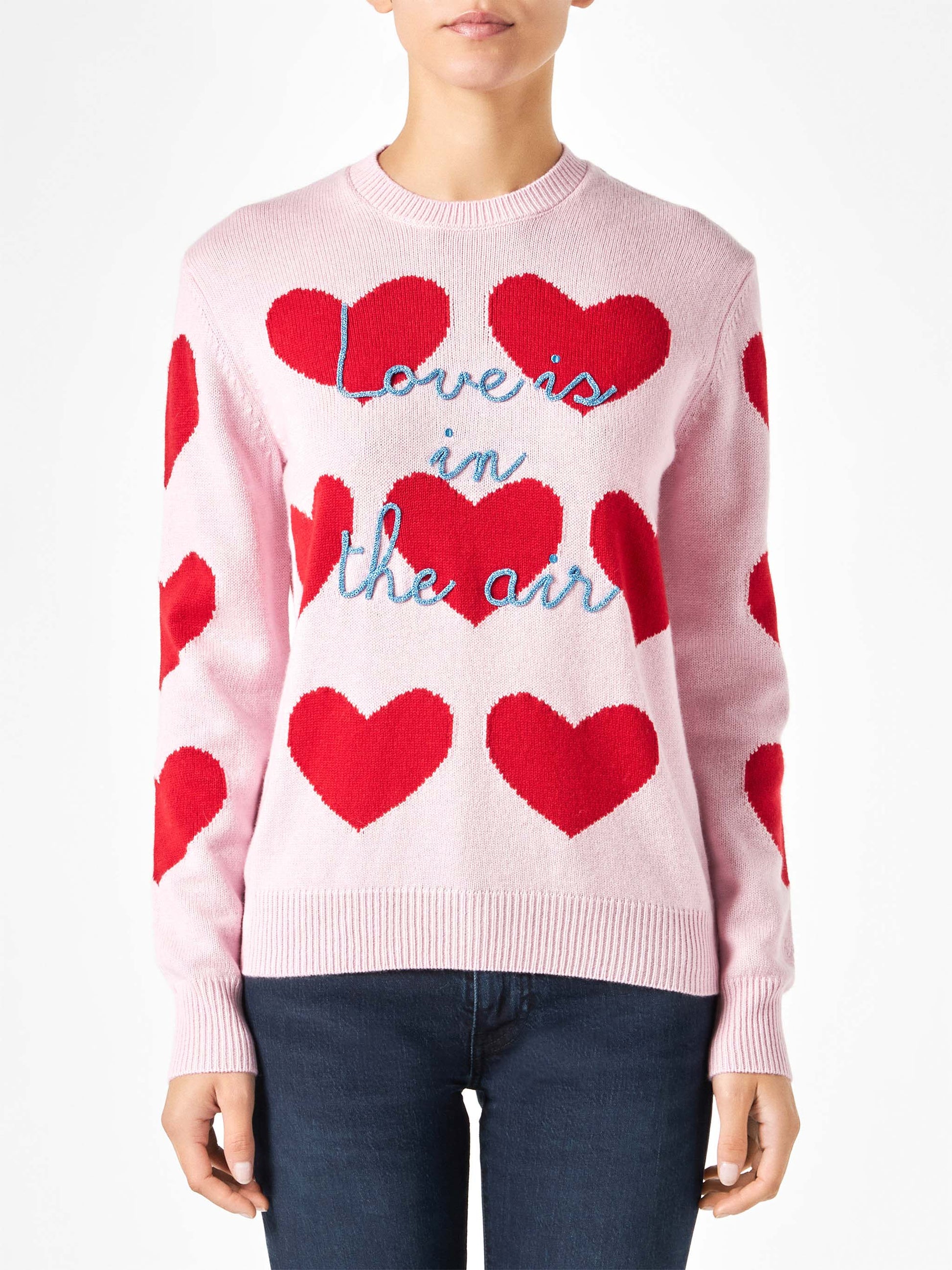 Woman sweater with heart print - MC2 Saint Barth
