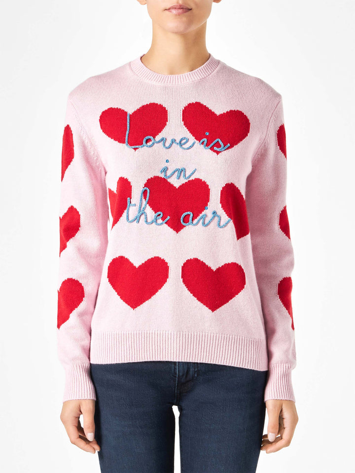 Woman sweater with heart print - MC2 Saint Barth