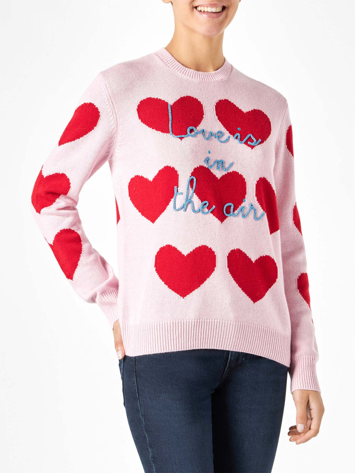 Woman sweater with heart print - MC2 Saint Barth
