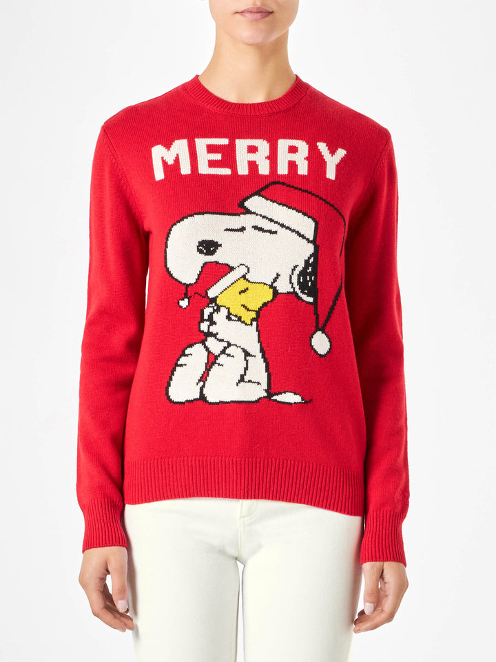 Woman sweater with Snoopy print | SNOOPY PEANUTS™ SPECIAL EDITION - MC2 Saint Barth