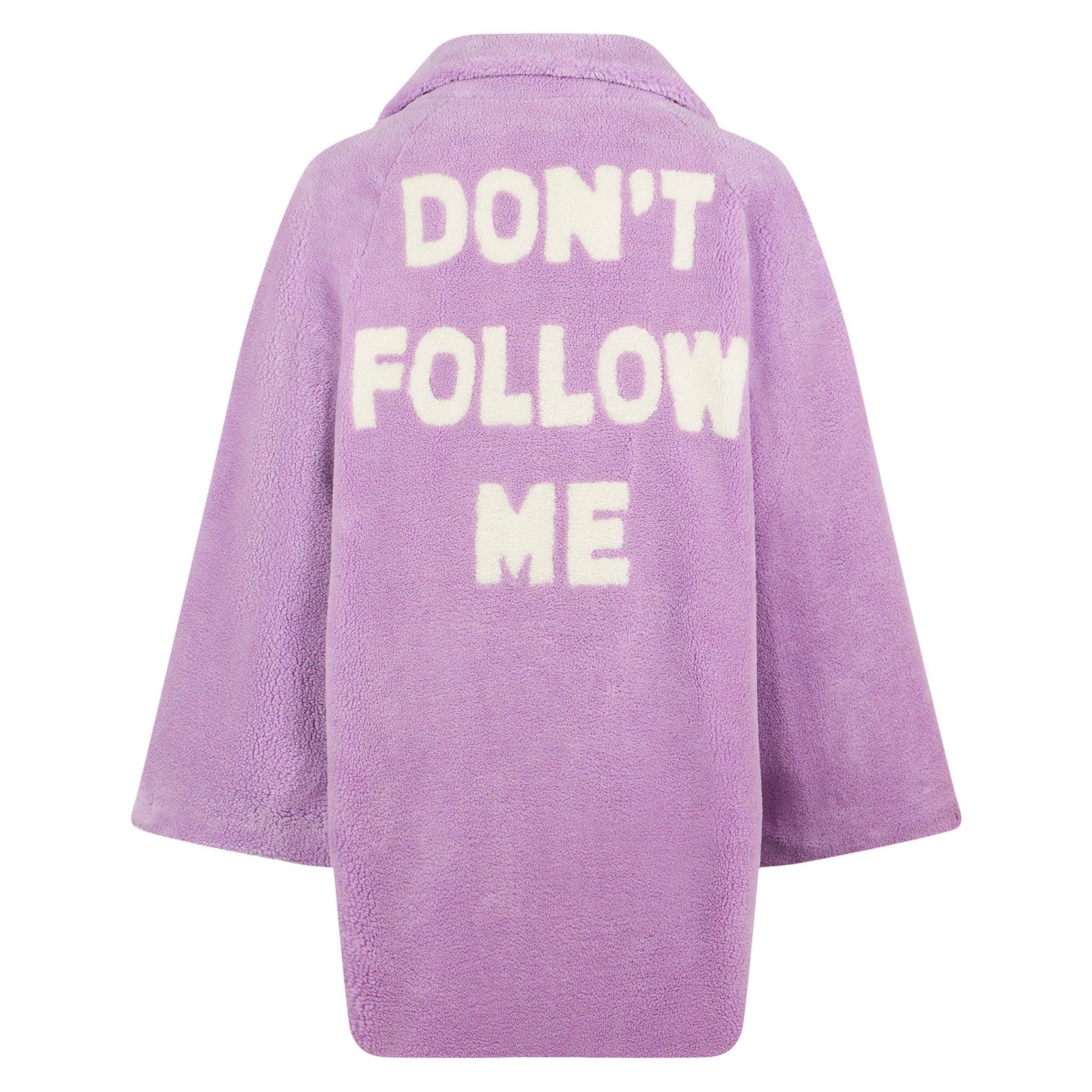 Woman coat lilac teddy fabric - MC2 Saint Barth
