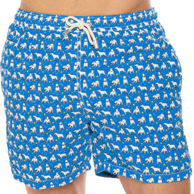 Light fabric man swim shorts bull terrier print - MC2 Saint Barth