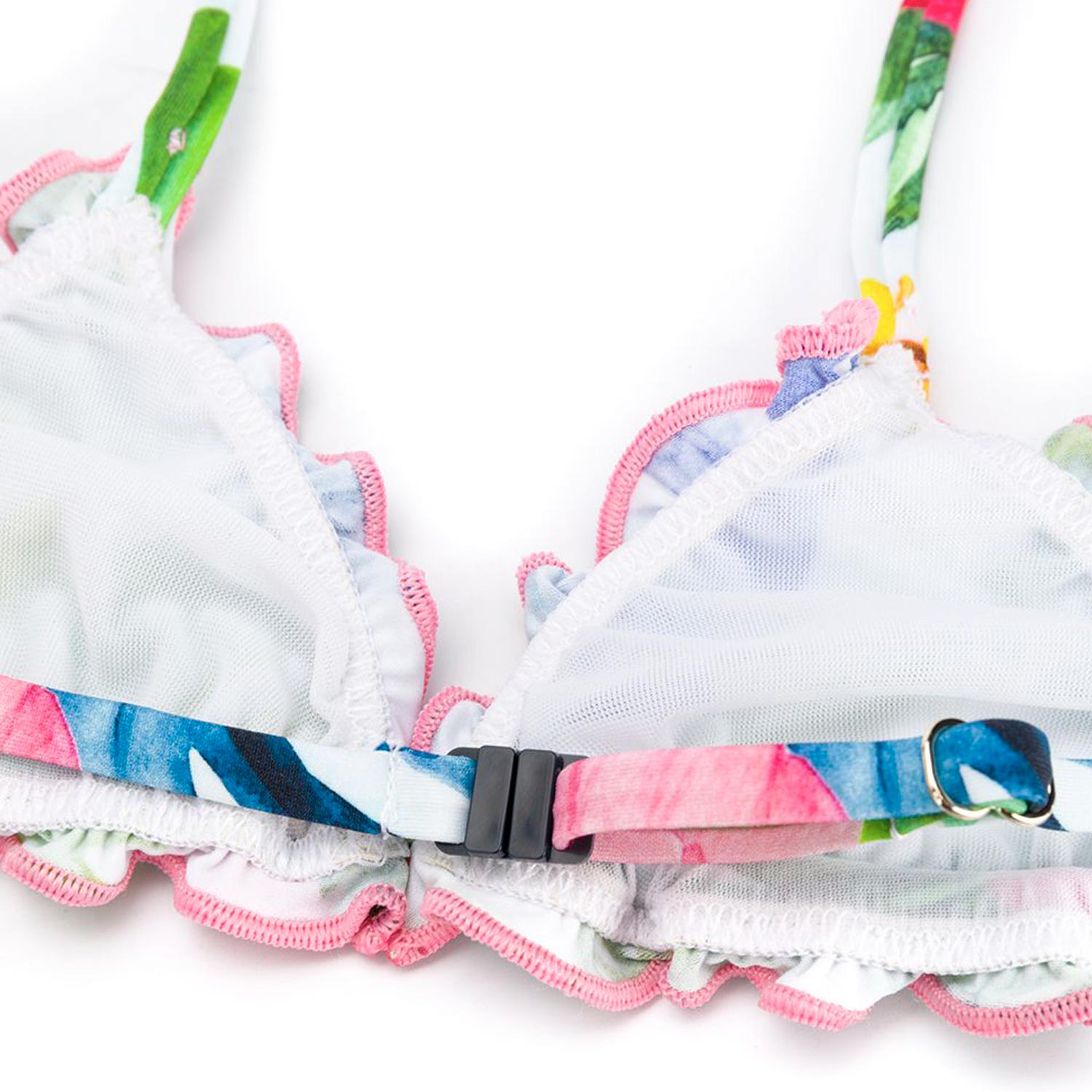 Girl triangle bikini with tropical print - MC2 Saint Barth