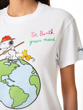 T-shirt da donna in cotone con stampa Snoopy | SNOOPY - EDIZIONE SPECIALE PEANUTS™