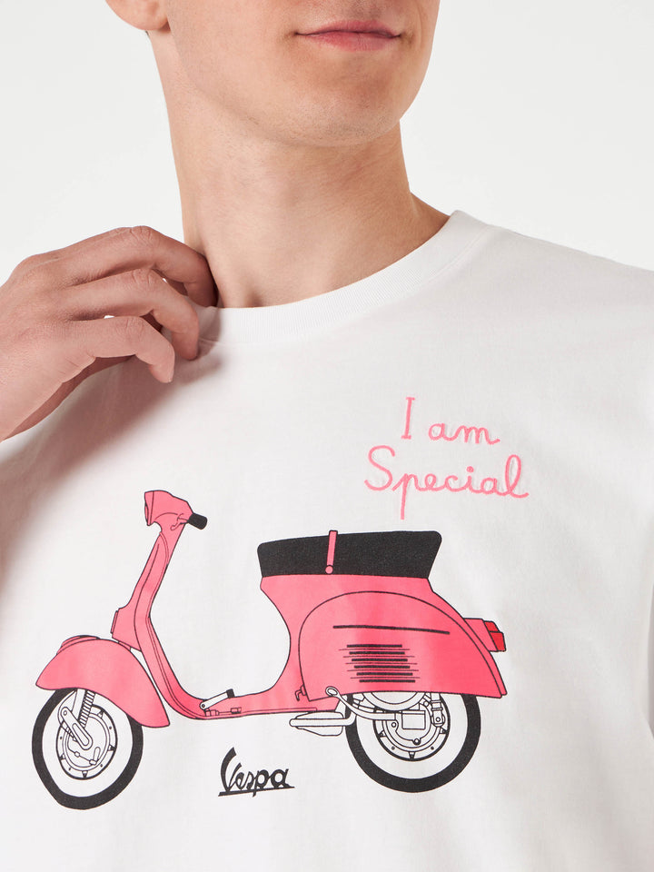Man cotton t-shirt with Vespa print | VESPA® SPECIAL EDITION - MC2 Saint Barth