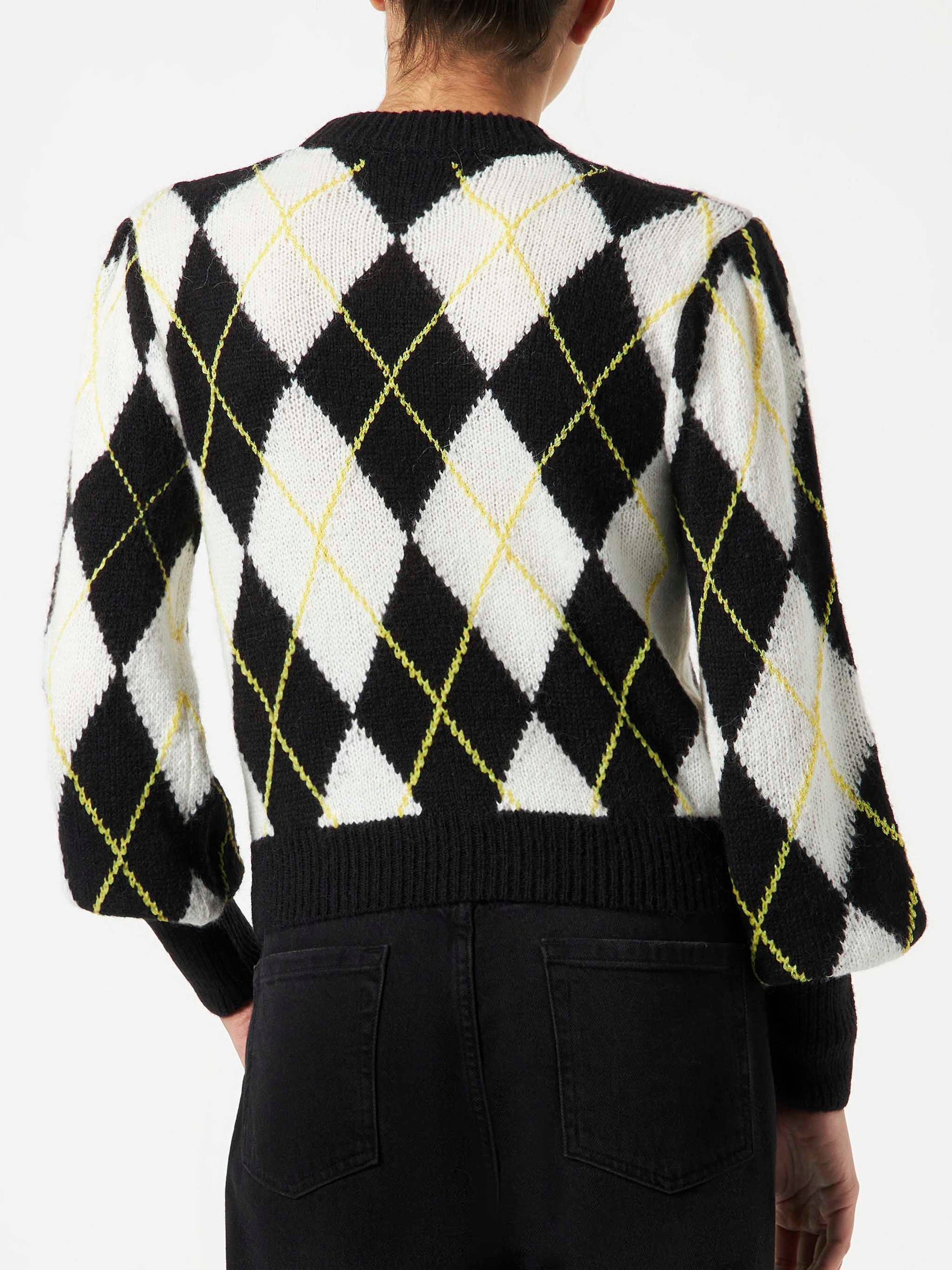 Woman brushed sweater with argyle pattern - MC2 Saint Barth