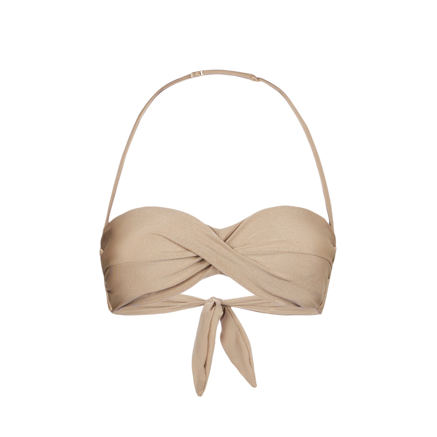 Shiny dove grey bandeau top - MC2 Saint Barth