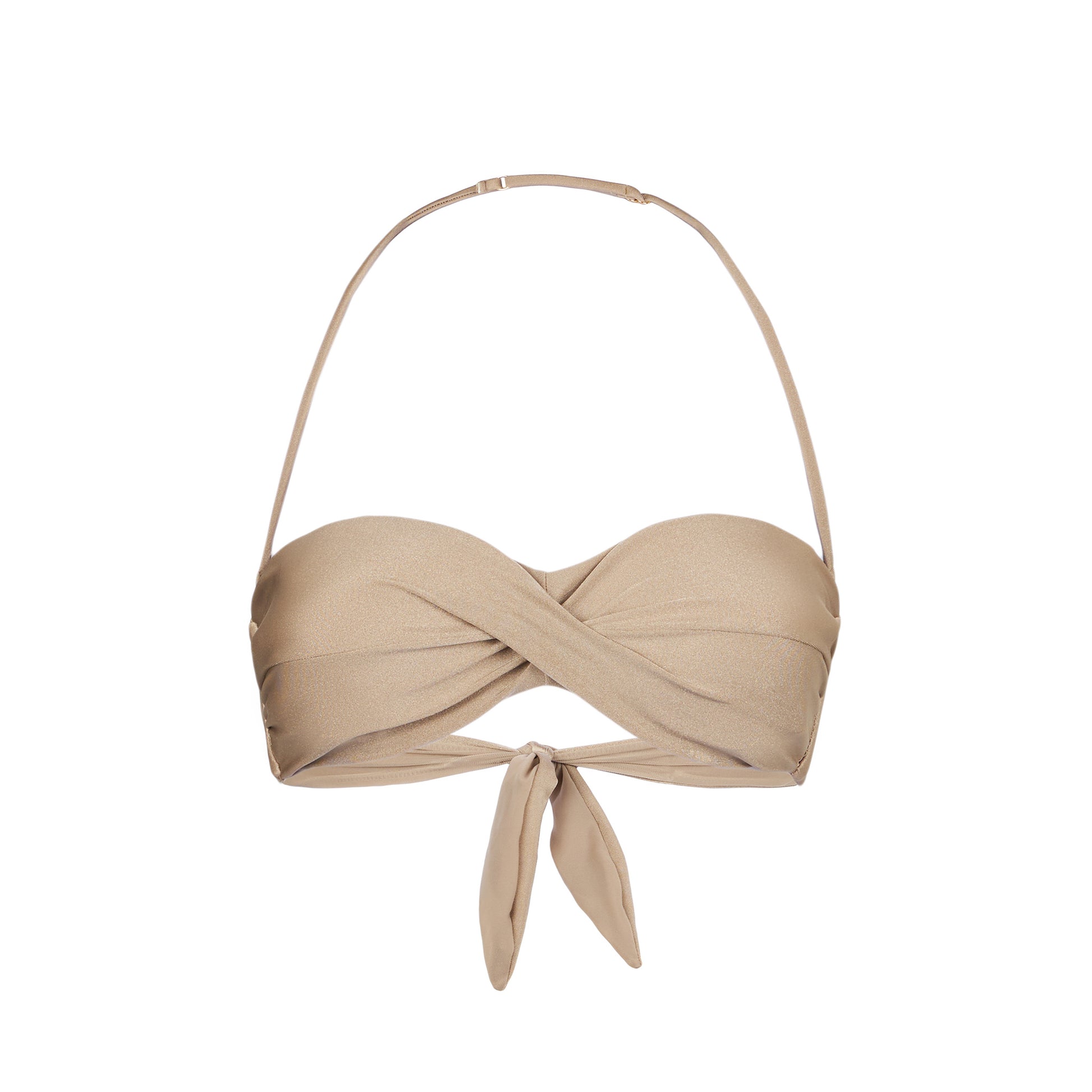 Shiny dove grey bandeau top - MC2 Saint Barth