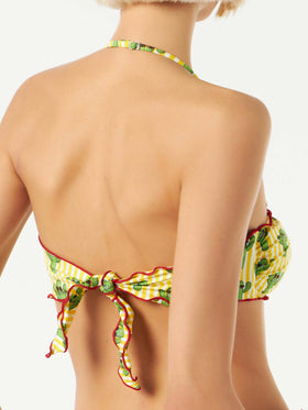 Woman bandeau top with cactus print - MC2 Saint Barth