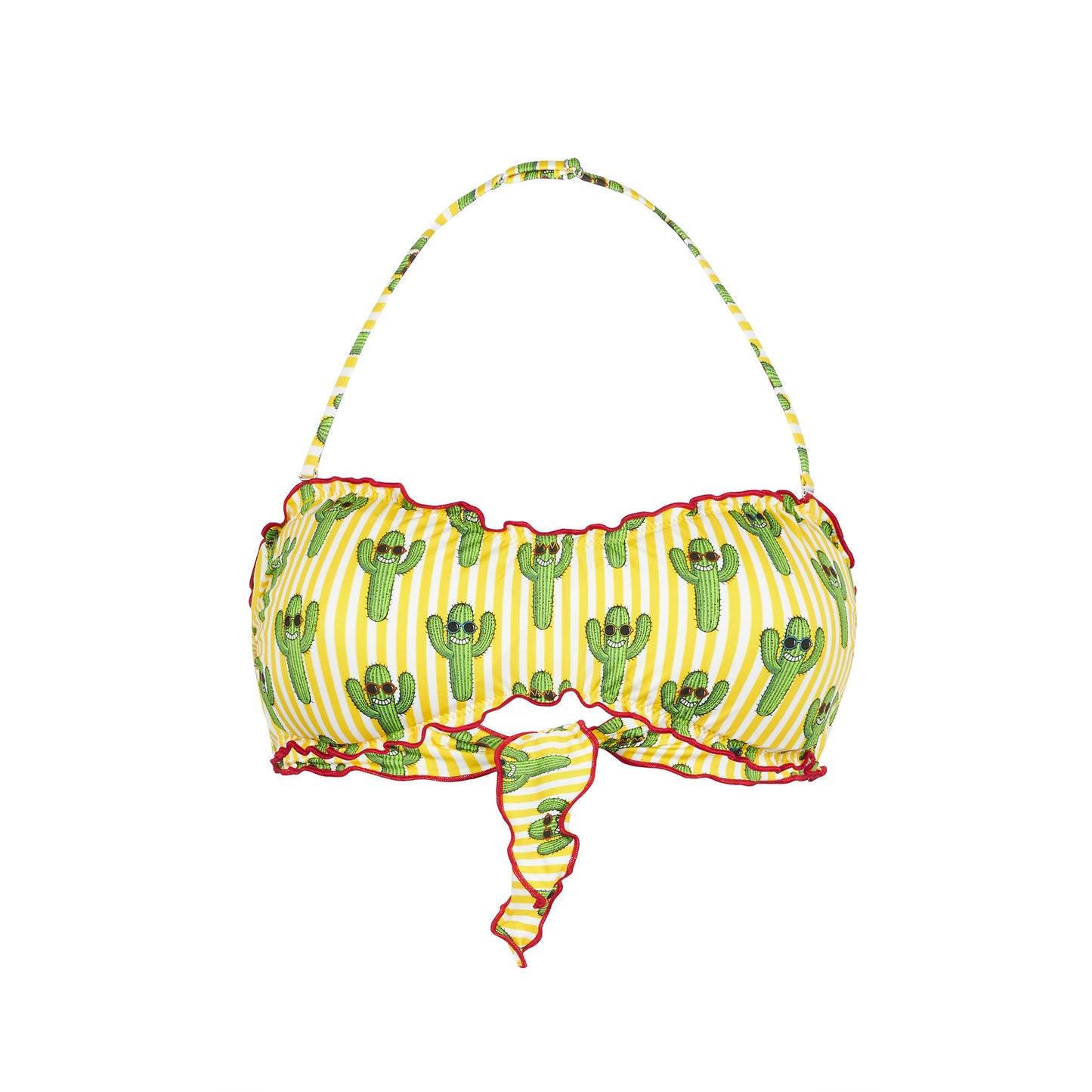 Woman bandeau top with cactus print - MC2 Saint Barth
