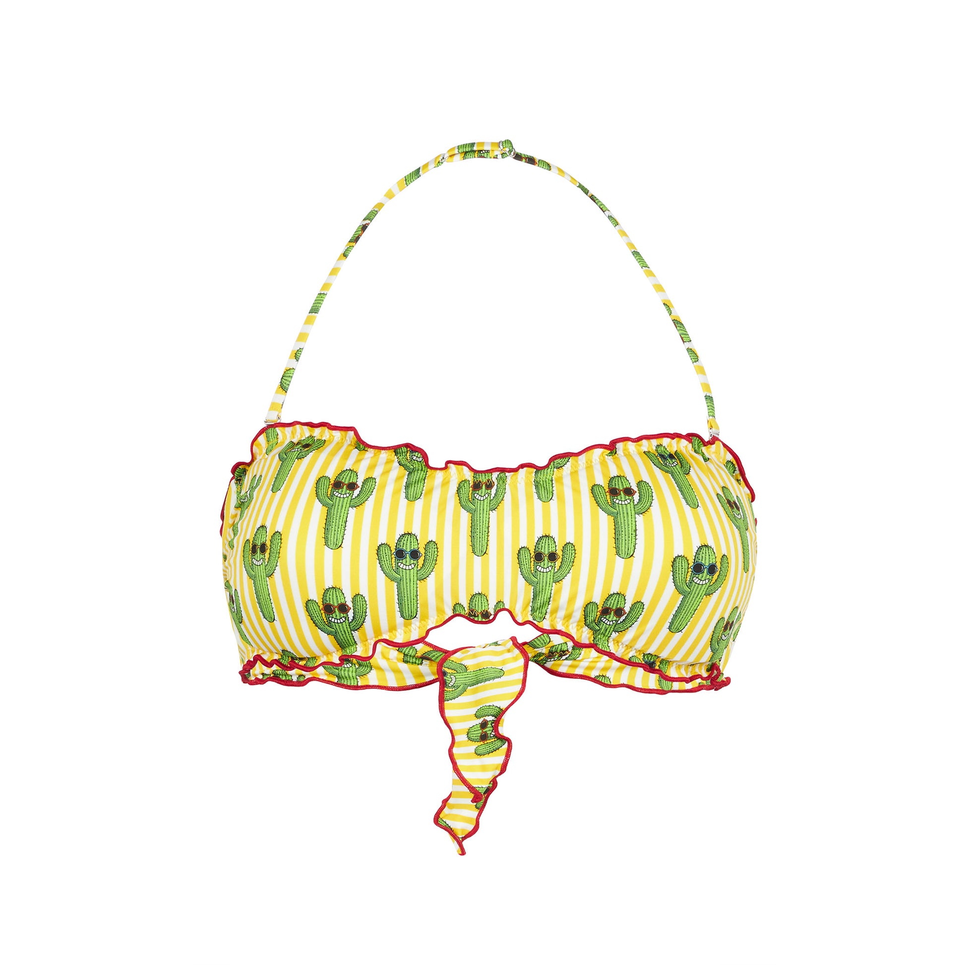 Woman bandeau top with cactus print - MC2 Saint Barth