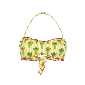Woman bandeau top with cactus print - MC2 Saint Barth