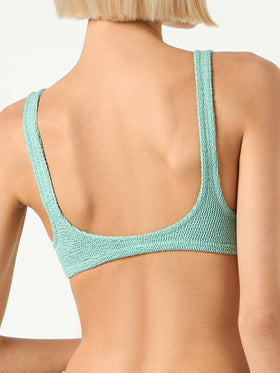 Costume da bagno donna sage crinkle top bralette