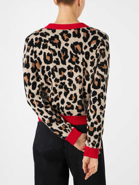 Woman cropped cardigan with Saint Barth embroidery - MC2 Saint Barth