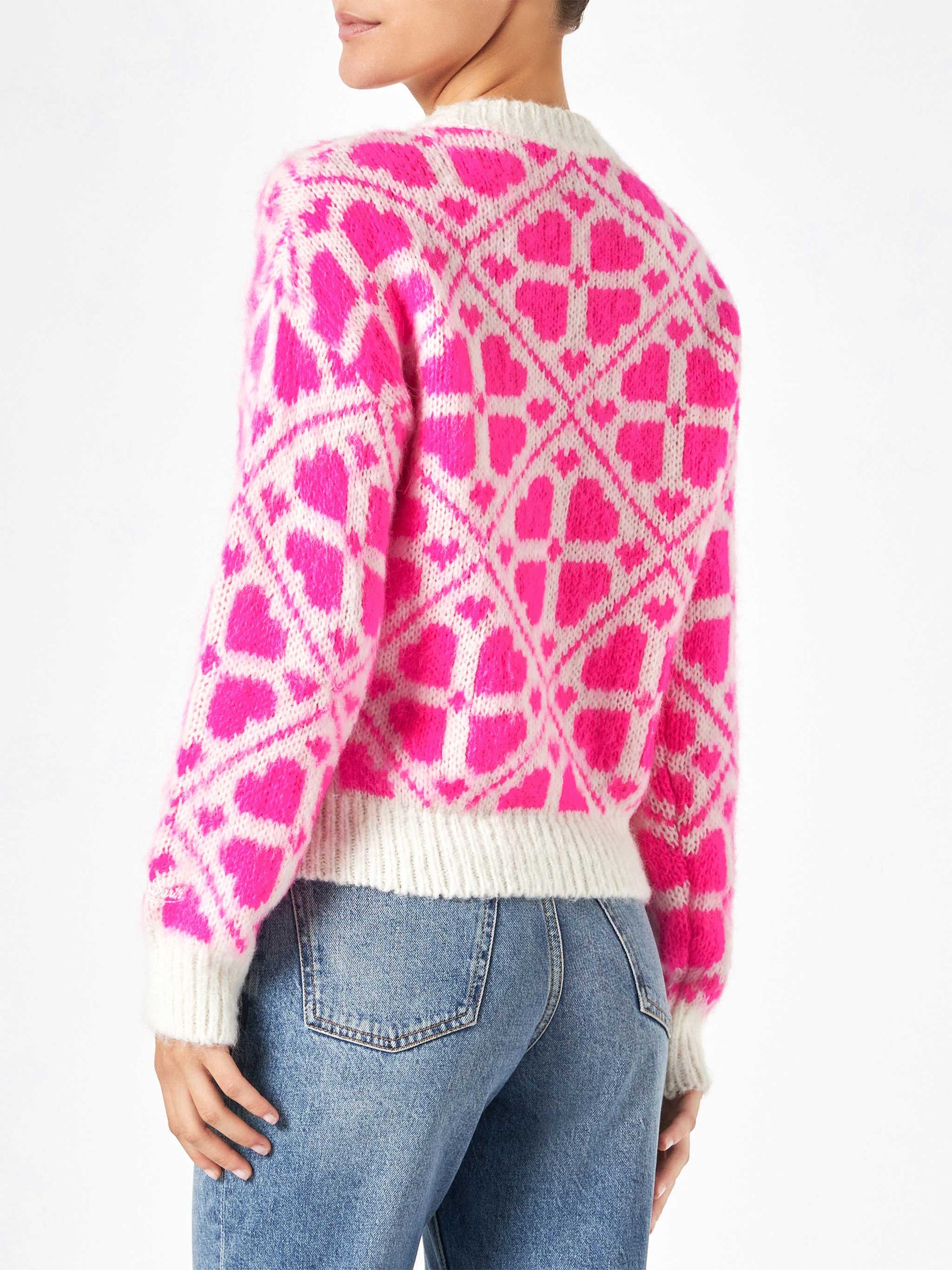 Woman brushed crewneck with lettering - MC2 Saint Barth