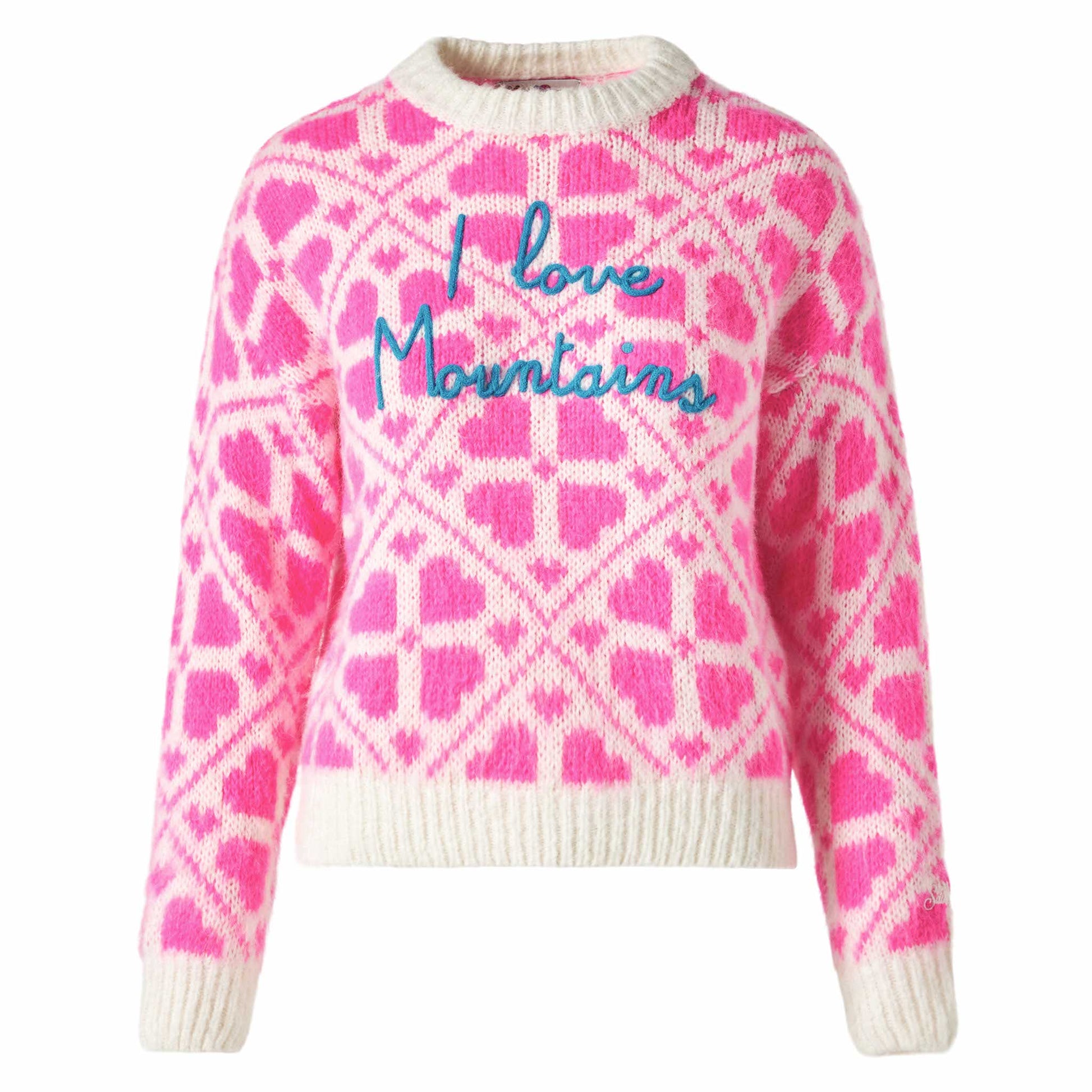 Woman brushed crewneck with lettering - MC2 Saint Barth