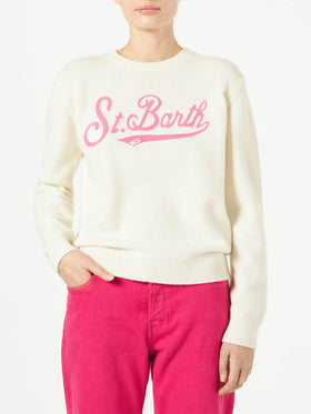 Woman sweater with Saint Barth terry logo - MC2 Saint Barth