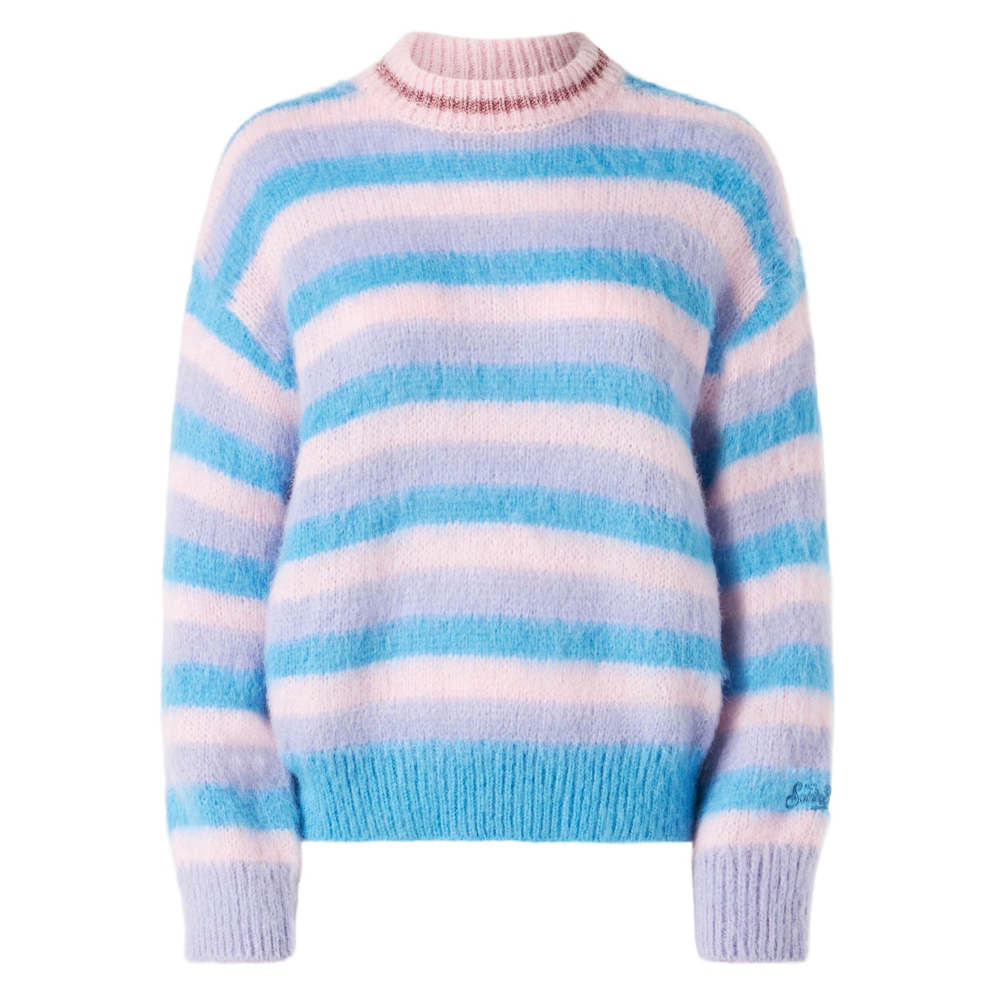 Brushed knit sweater with lurex details - MC2 Saint Barth