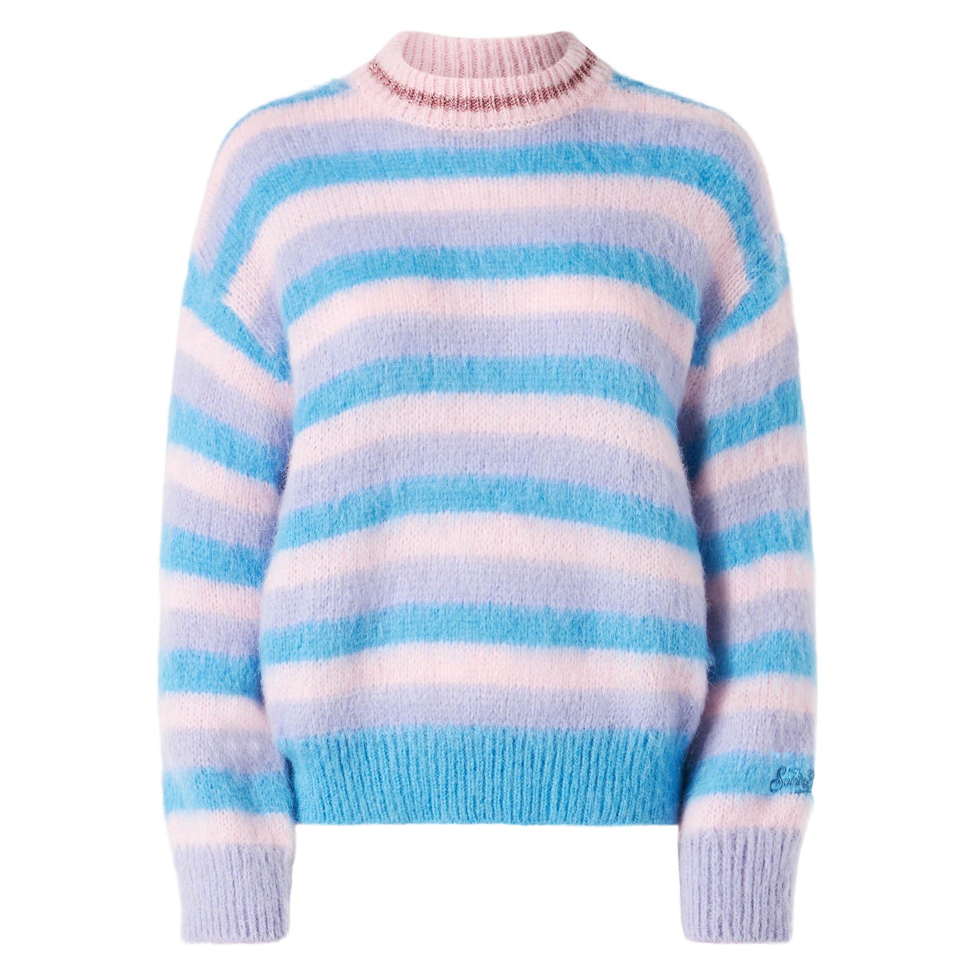 Brushed knit sweater with lurex details - MC2 Saint Barth