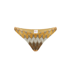 Gold chevron knitted cheeky swim briefs - MC2 Saint Barth